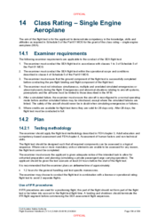 14 Class Rating - Single Engine Aeroplane