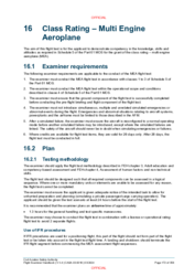 16 Class Rating - Multi Engine Aeroplane