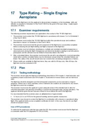 17 Type Rating - Single Engine Aeroplane