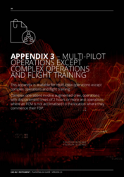 Appendix 3: Multi-Pilot Operations Except Complex Operations and Flight Training