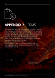 Appendix 7: FRMS (Fatigue Risk Management System)