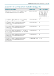 Appendix H: Exemptions included in this guide