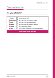 Appendix: Are you safe to fly?